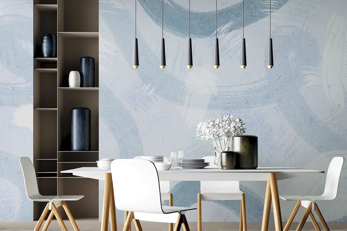 Murales de pared Pinceladas, patrón abstracto dibujado a mano, colores azules u99656v1 murales de pared Pinceladas, patrón abstracto dibujado a mano, colores azules u99656v1