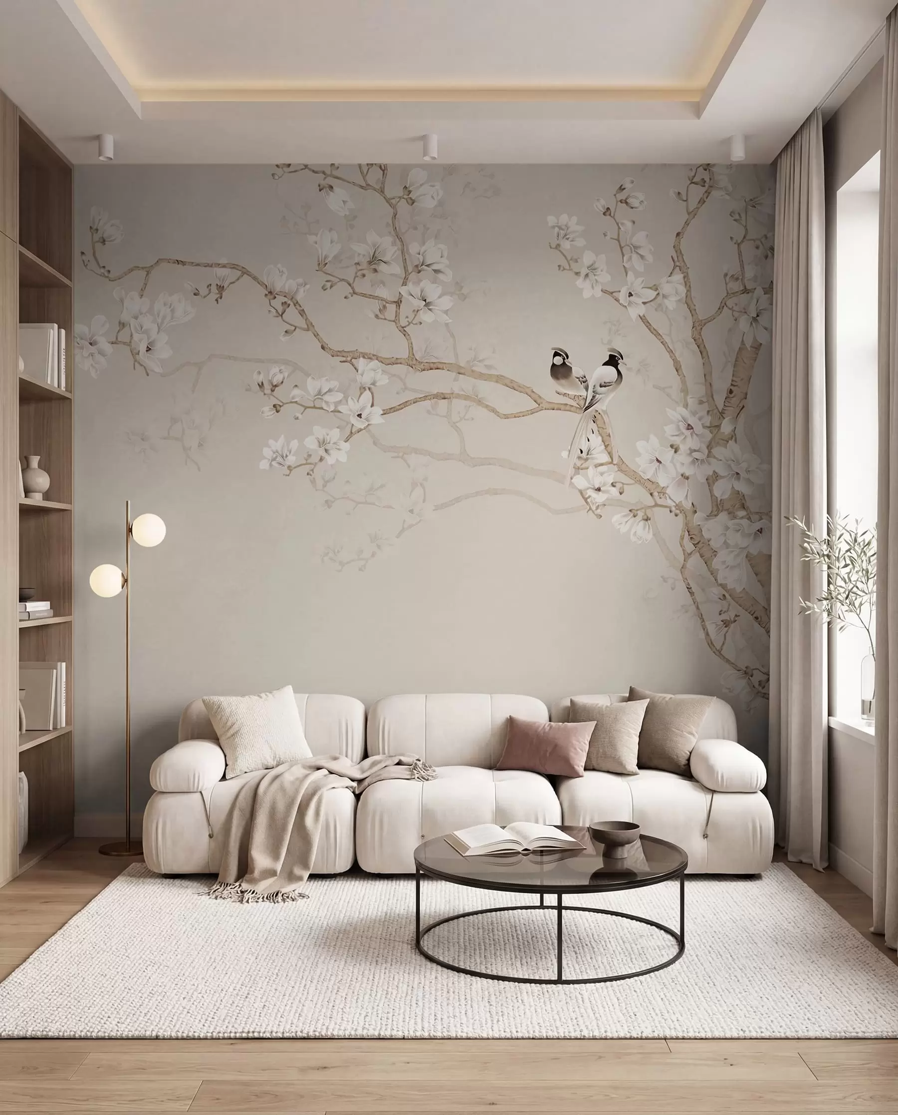 murales de pared Aves entre flores I u25842d1