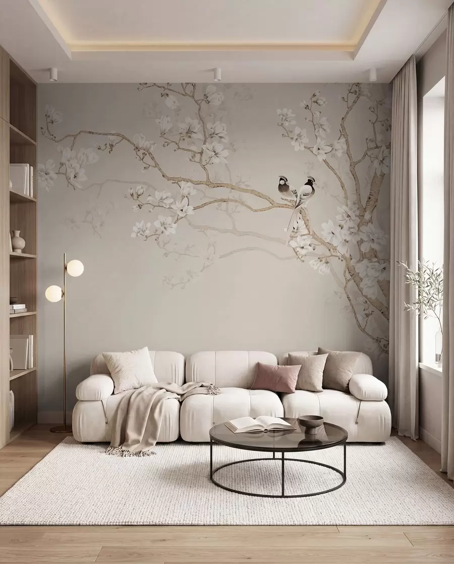 murales de pared Aves entre flores I u25842d1