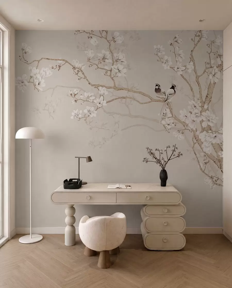 murales de pared Aves entre flores I u25842d1